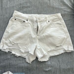 Aerie white jean shorts